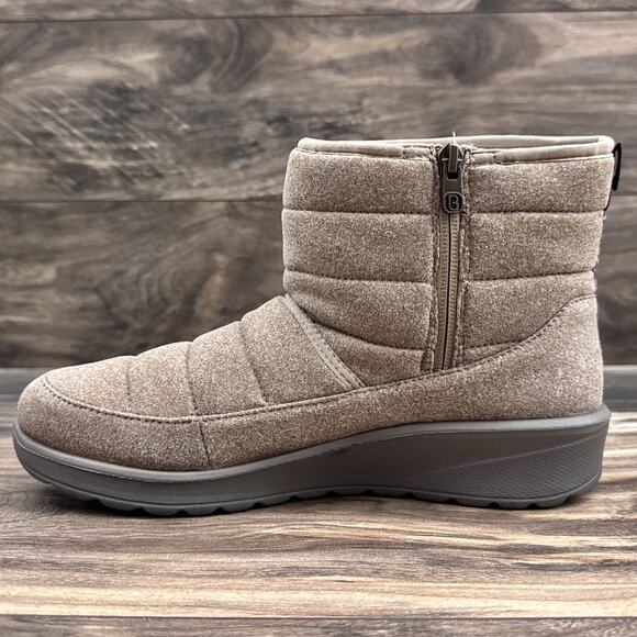 NIB Bzees Glacier 9M Zipper Comfort Lightweight Ankle Boots Booties Taupe - Picture 4 of 14